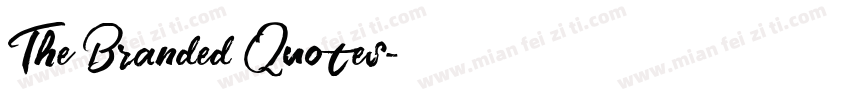 The Branded Quotes字体转换